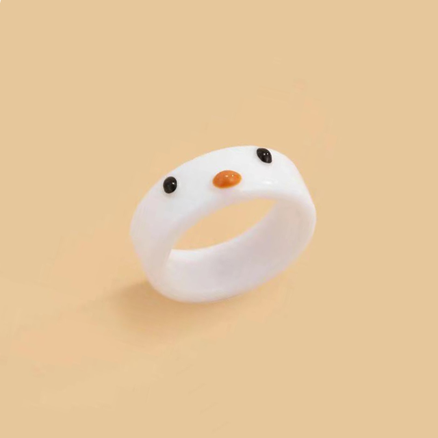 Smile Frog Rings For Women Girls Funny Personality Wholesale Cartoon Animal Chicken Frog Ring Fashion Jewelry Gifts