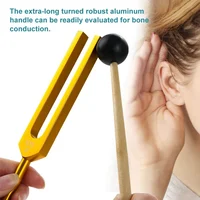 3Pack Tuning Fork Set(128Hz, 256Hz, 512Hz) Tuning Fork Kit for Healing, Chakra, Sound Therapy, Sonic Slider Fork (Gold) 2