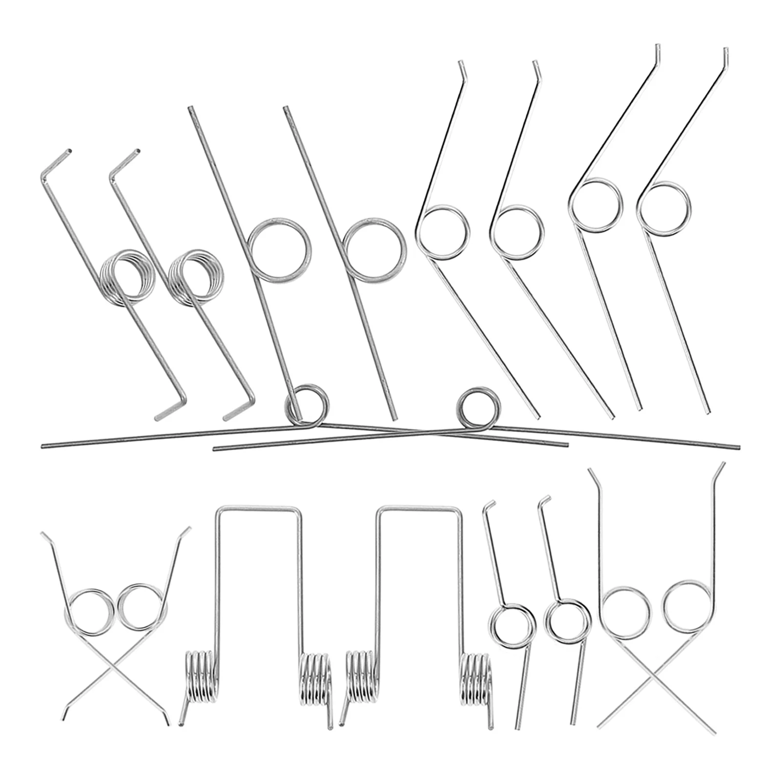 Lid knob 18 Pcs Trash Can Storage Lid Torsional Spring Metal Bucket Trashcan Springs Replace for Stainless Steel Garbage Repair