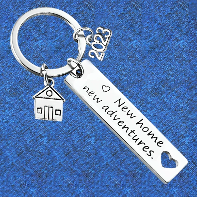 2023 New Home Housewarming Keychain Pendant Metal New Home New