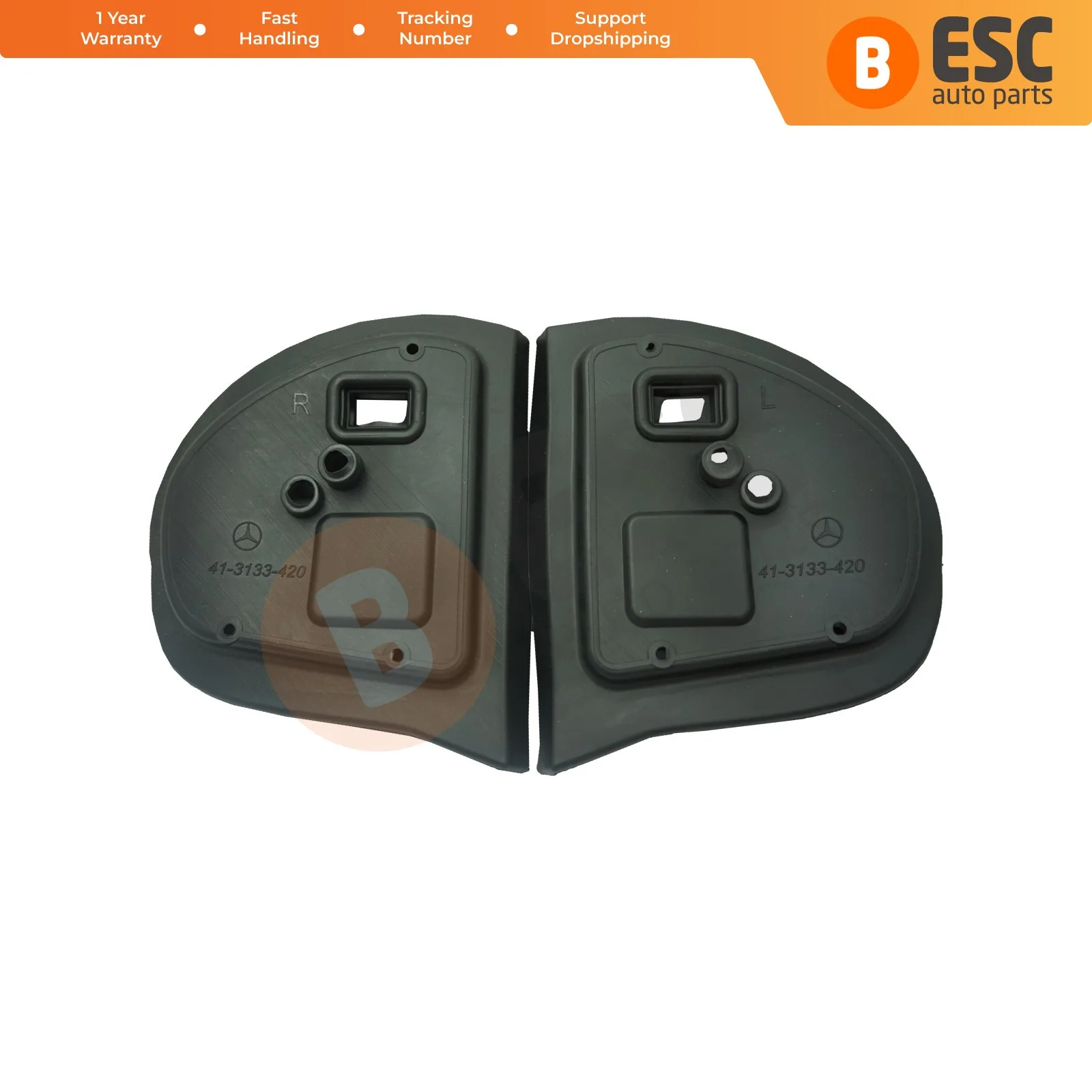 

ESC Auto Parts ESP845 Exterior Mirror Rubber Seals L+R Pads 413131418 LHD for Mercedes Benz W211 E Class & W203 C Class