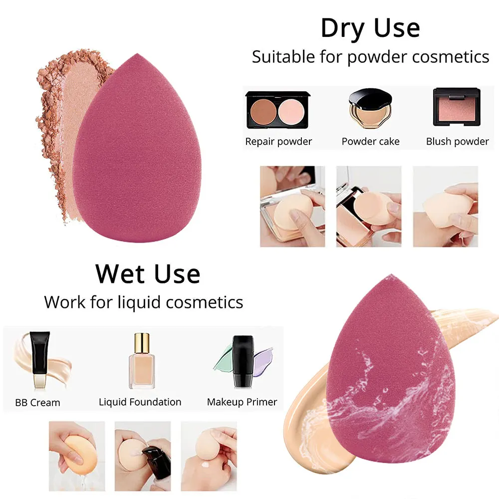 4/8 Stuks Make-Up Spons Blender Schoonheid Ei Cosmetische Puff Zachte Foundation Sponzen Poederdons Vrouwen Maken Accessoires beauty Tools