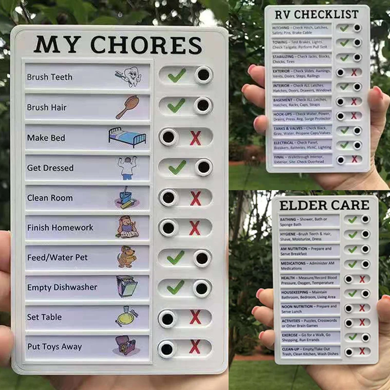 Memo Plastic Board Chore Chart Reusable RV Checklist My Chores  Elder Care Checklist Daily Planner Responsibility Behavior new arrival notes memo plastic board high quality chore chart weekly planner reusable checklist my chores board