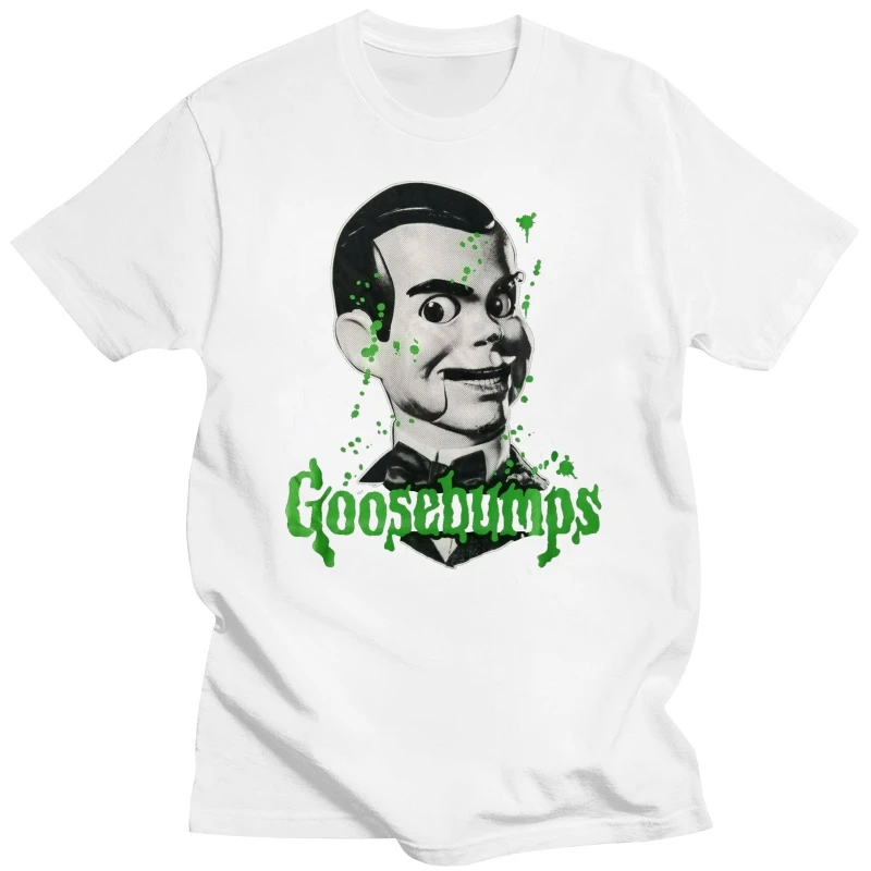 T-Shirt Da Uomo L Pelle D'Oca Slappy Il Manichino Con Licenza R. L. Stine Tv Movie Book(1)