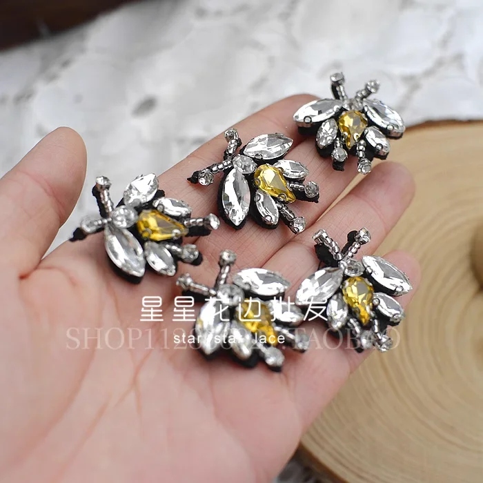 GORGECRAFT 3er Set Strass-Schmetterlings-Patches – Bestickte Applikationen Zum Aufnähen Auf Kleidung & Taschen