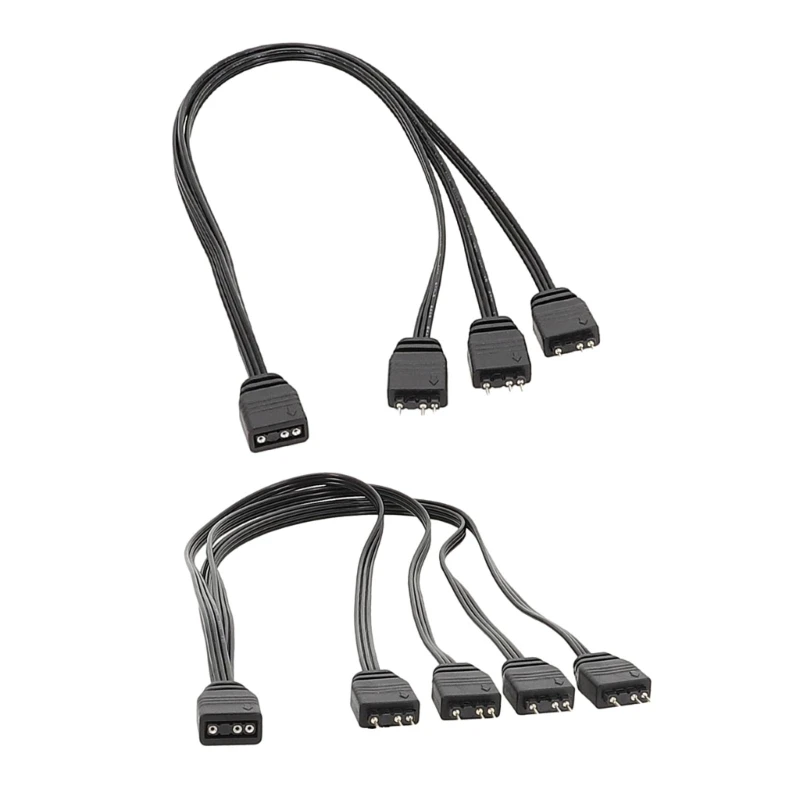 3 Pin ARGB Splitter Cable Expand and Control Multiple Addressable Devices for CPU Coolers 5v ARGB Fan Computer Chassis