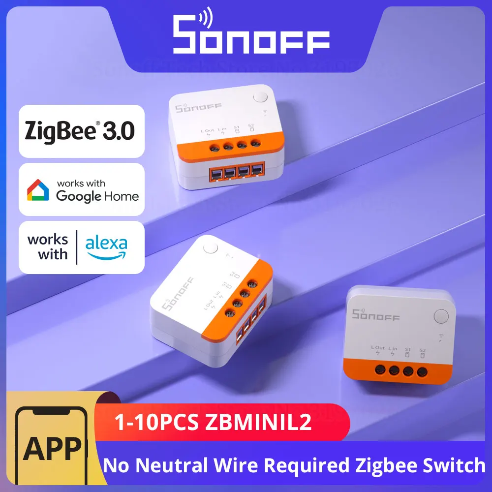 1/3/5pcs Sonoff Mini R4 Extreme Wi-fi Smart Switch Tiny Size External Switch  Control Detach Relay Mode Via Ewelink Alexa Google