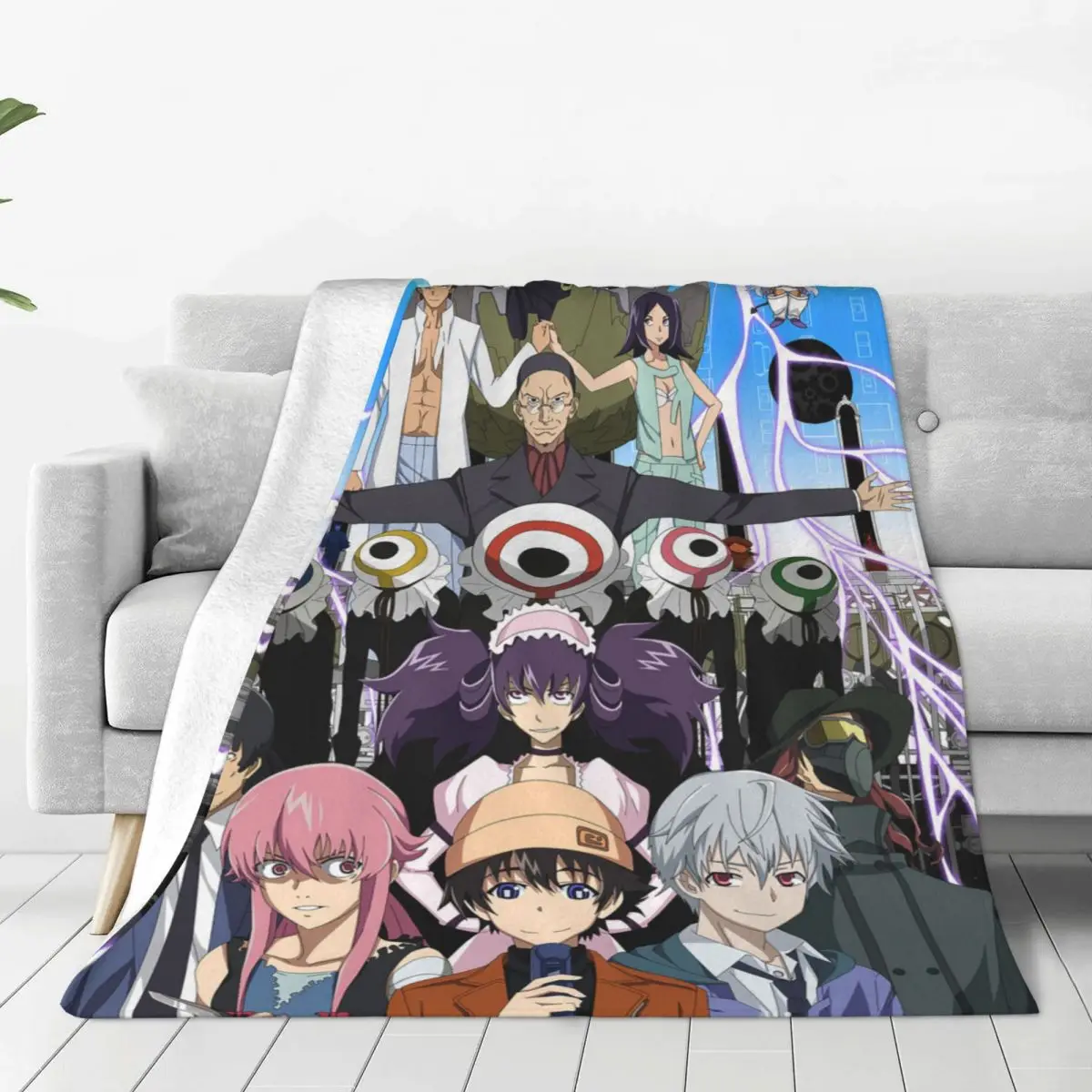 Mirai nikki anime flanela lance cobertores futuro diário yuno gasai  cobertor para cama viagens cama quente joga - AliExpress