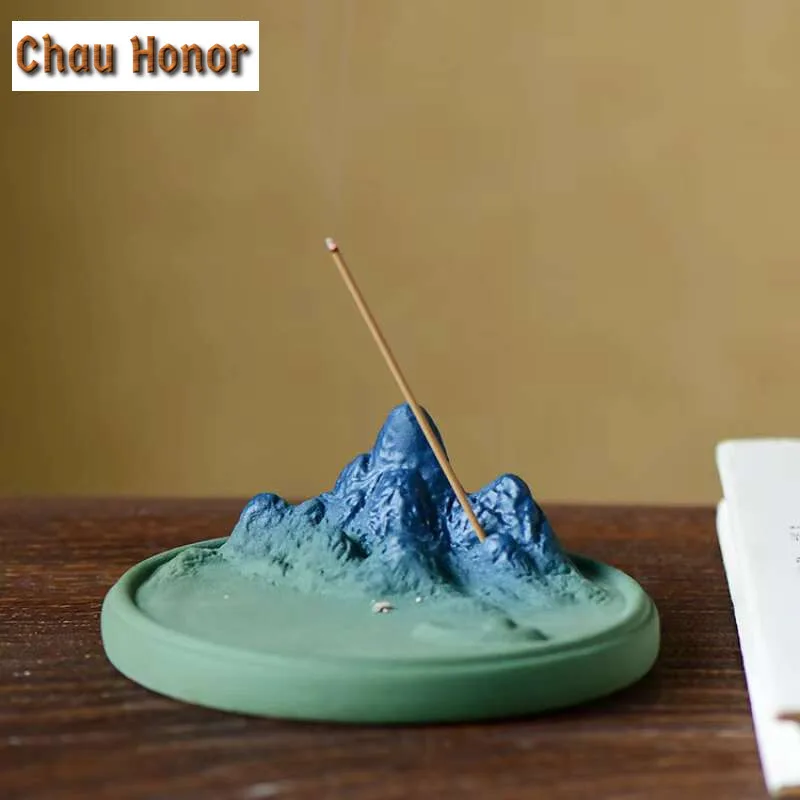 Creative The Vast Land Incense Sticks Inserted Incense Holder Retro Diffuser Smell Distributor Zen Censer Burner Holder Ornament