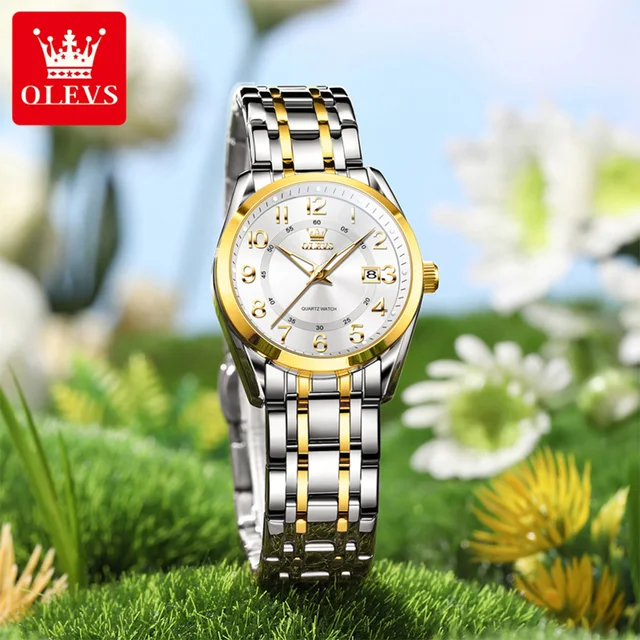 OLEVS 3666 Women Watch Fashion Elegant Women Quartz Watch Luxury Automatic Date Digital Waterproof Original Watch Reloj Mujer