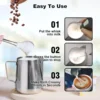MINI Milk Frother USB Rechargeable 3 Speeds Foam Maker Coffee Whisk Mixer Electric Handle Blender Egg Beater 4
