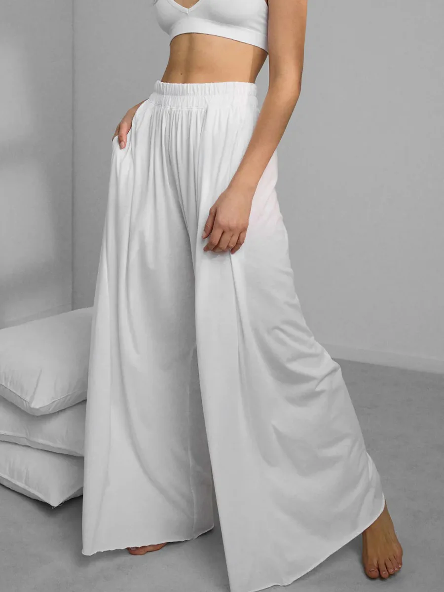 Bornladies  Autumn New Loose Pants Women's Fashion Hanging Wide Leg Pants Solid Color Casual Trousers