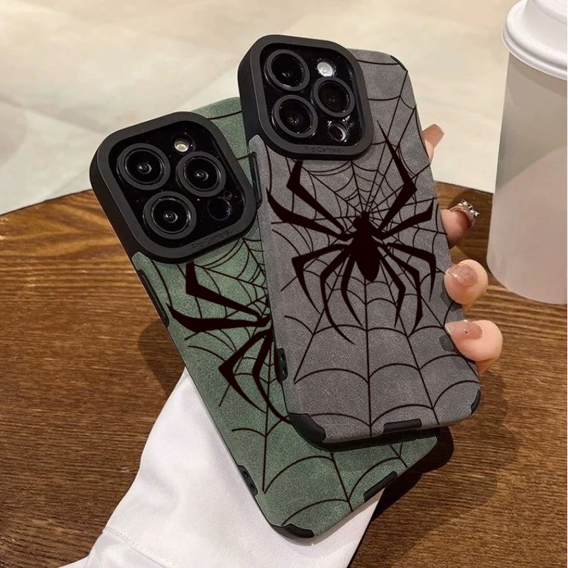 Spider Web Pattern Protective Phone Case - Cool Arachnid Design Cover