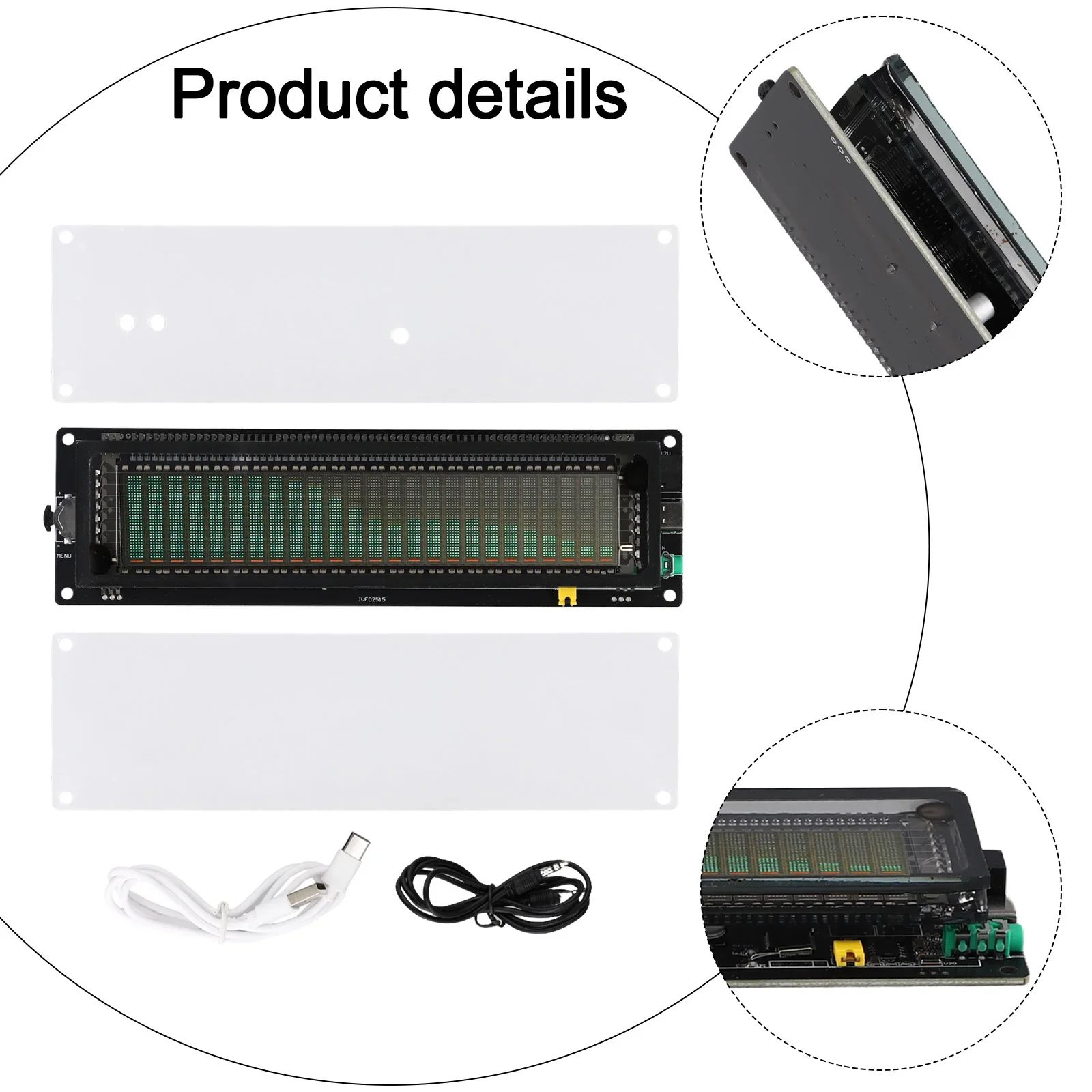 AK2515-MIC Pick Up Audio Spectrum VFD Sound Level Meter VU-Meter Screen Display Pickup Audio Spectrum Signal Spectrum-Analyzer 3