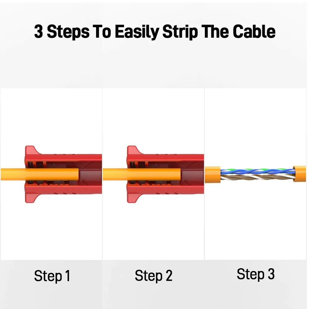 Ampcom-Elektro-Draht-Stripper, Stift-Netzwerk kabel Werkzeuge Drahts ch neider Koaxial-Drahts ch neider Zange – Detail 2