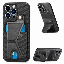 Magnetic Leather Kickstand Phone Case with Hidden Card Slot for OPPO Reno 11 Pro (Black)