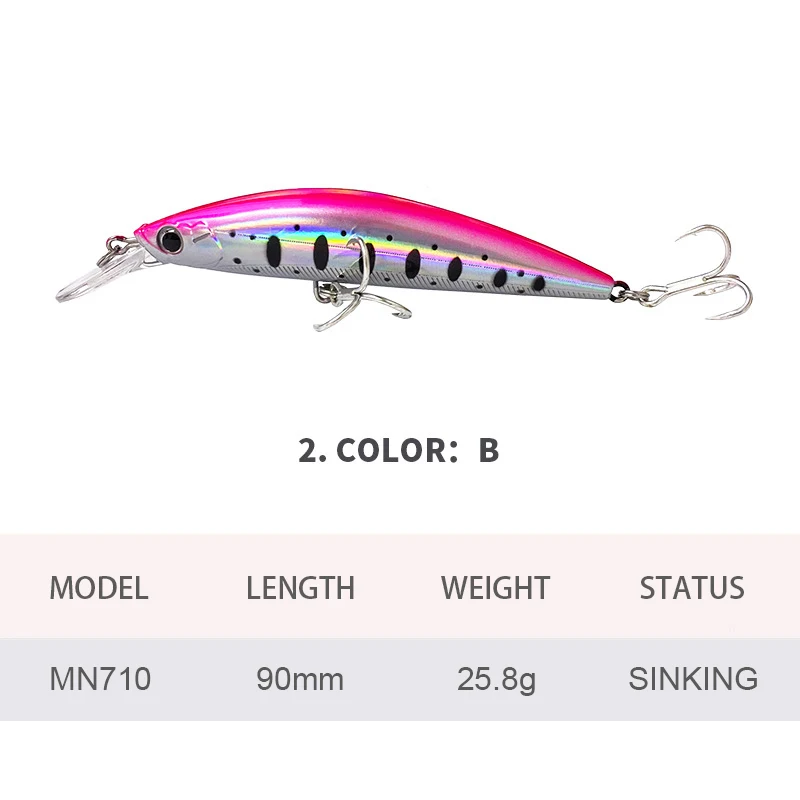 Isca Artificial Kingdom - Minnow Afundante Para Pesca Com Ação Realista