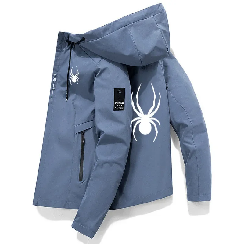 Men's spring and fall clothing Zipper sports windproof waterproof jacket Casual high quality outdoor climbing wear with hood