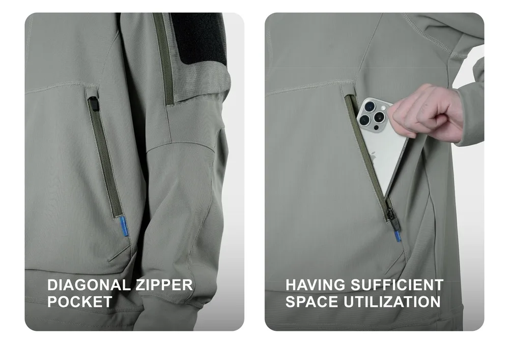 Reindee lusion 24aw graphene thermal storage dwr pullover hoodie armpocket with patch pad techwear gorpcore