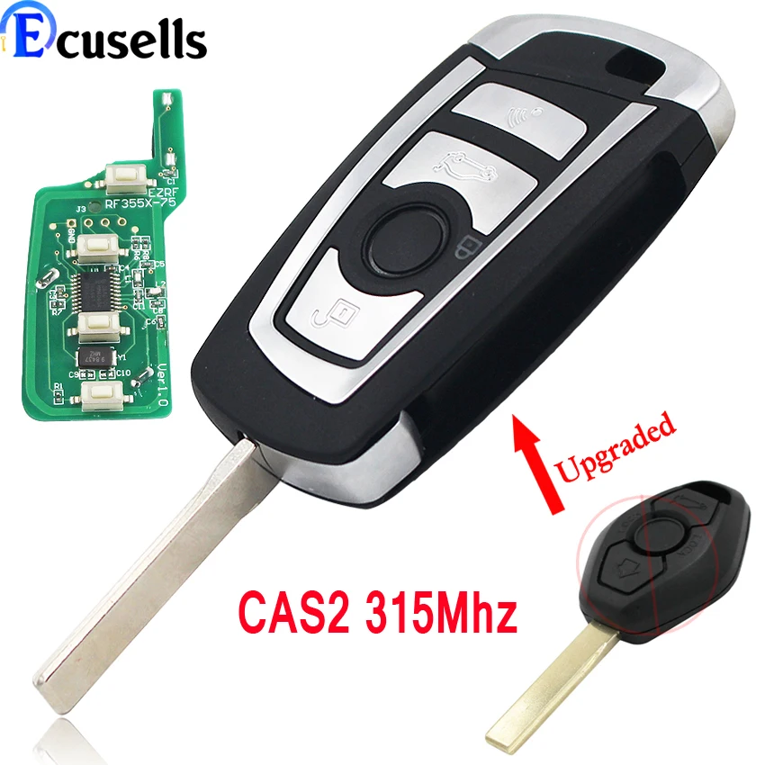 Clé à Distance 868MHz Pour BMW Série 5 E60 E61 & Série 6 E63 - Référence 66126933078 - Noire Avec Programmation