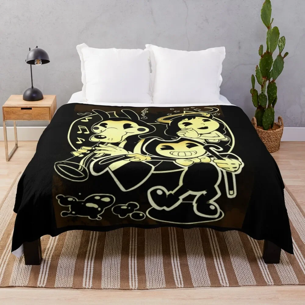 Bendy Boris E Alice Coperta Da Tiro Decorazione Natalizia Soffici Softs Retros Bed Plaid Coperte
