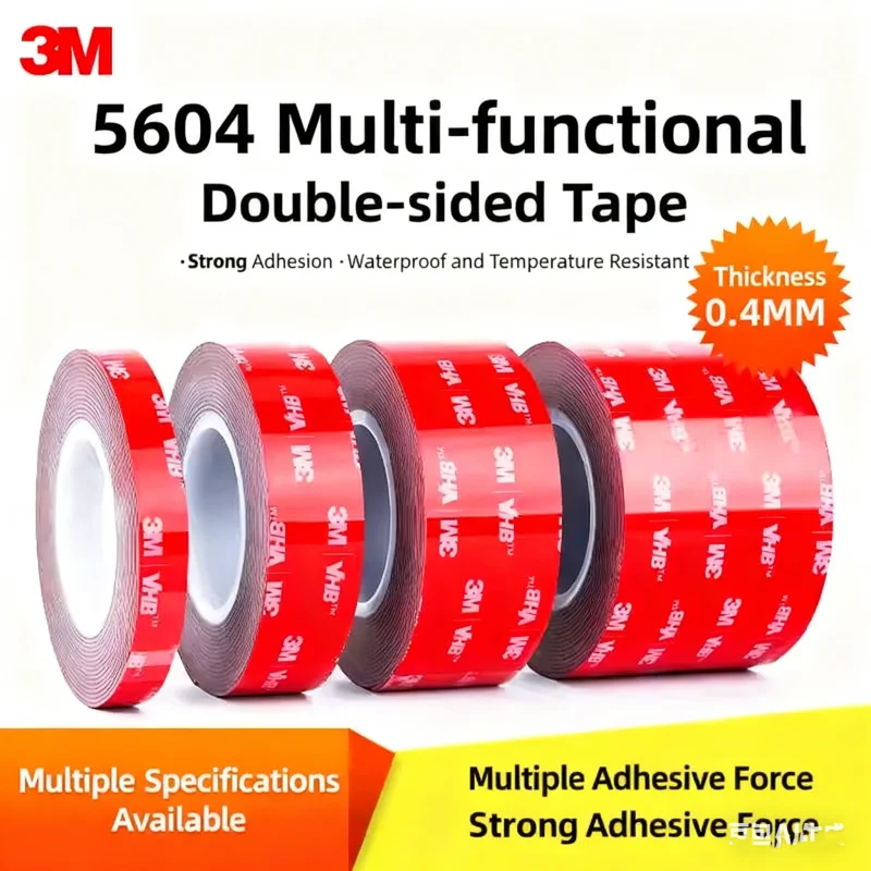 Ultra-Durable Double-Sided Adhesive Tape - Extra Strength, 3M Length, 0.4mm Thickness