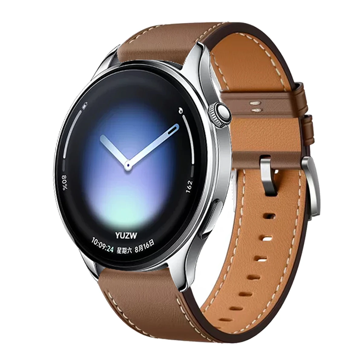 Premium 22mm Leather Silicone Watch Band - Compatible Replacement Bracelet Correa