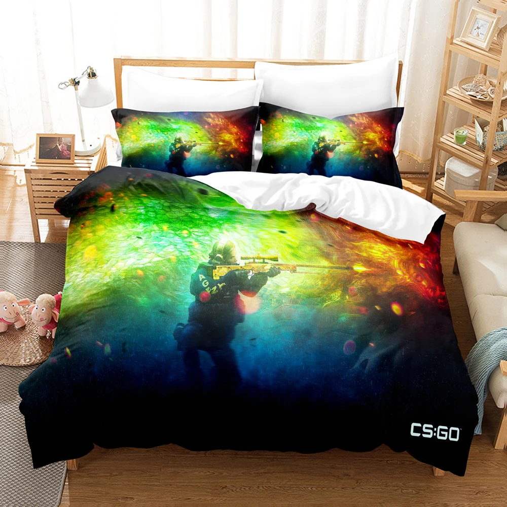 

3D CS GO Bedding Sets Duvet Cover Set With Pillowcase Twin Full Queen King Bedclothes Bed Linen