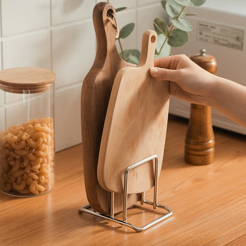 Cutting Board Holder Stainless Steel Cutting Board Rack Kitchen Organizer For Chopping Board Kitchen Storage Organization Rack 3