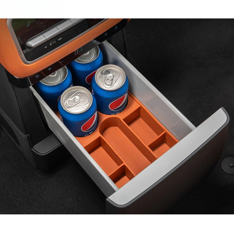 

For Li Lixiang L9 2022 2023 Car Styling Refrigerator Food Grade Water Cup Holder Anti-skid Storage Box Auto Accessories