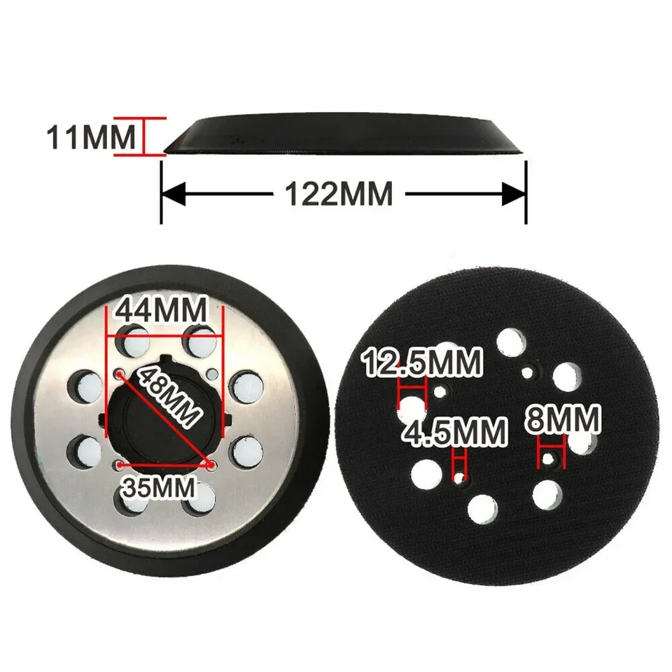 5" 8 Hole Metal Sander Pad S Compatible With DeWalt Orbital 4 thumbnail image