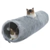 Large Cat Tunnel, 44.9 Inches Long Collapsible Cat Tube 9.8 Inches in Diameter, Collapsible Fluffy Plush Cat Toys for Indoor Cat 1