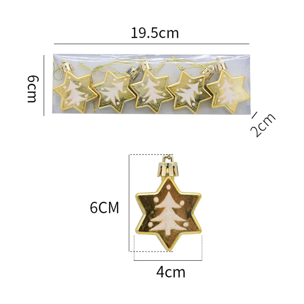 

Pendant Five-pointed Star Glitter Wedding Decoration Durable Eve Festival Garden Hanging Home Ornaments Painted