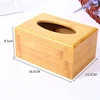 Bamboo Tissue Box Holder Storage Paper Box Tissue Box Cover Car Wood Napkins Holder Case Organizer Home Decoration 5