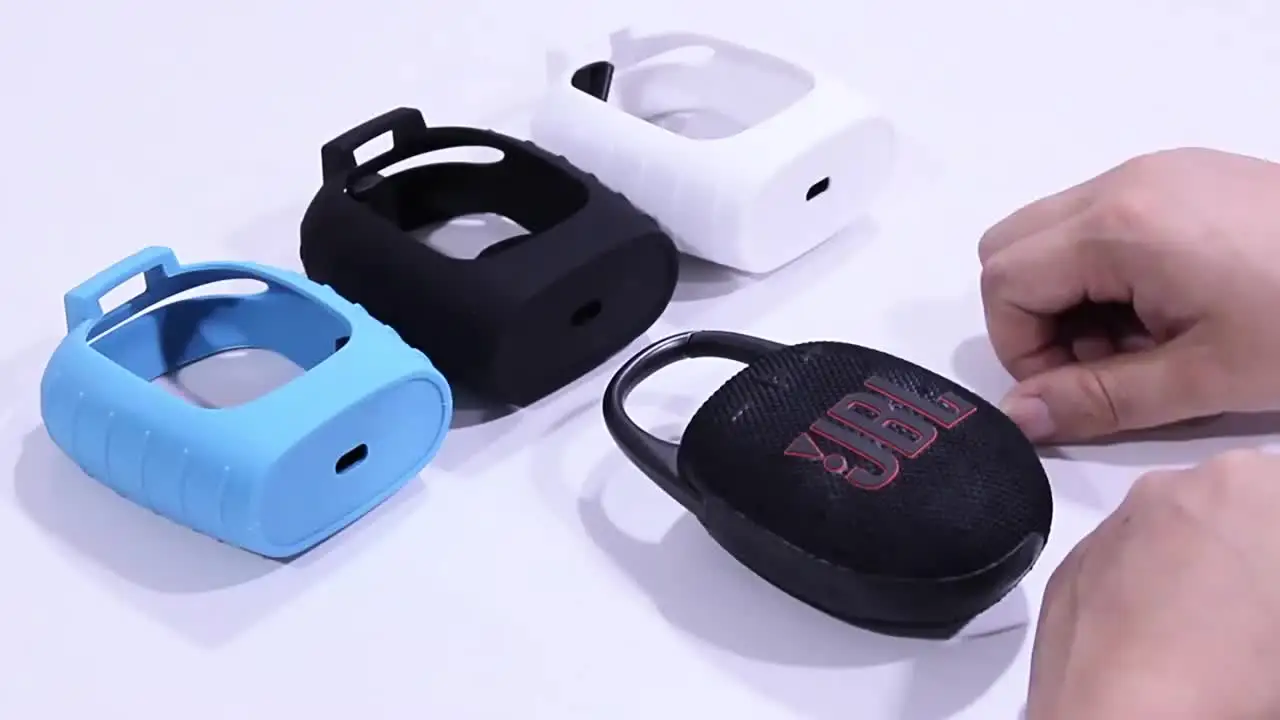 Zoprooreシリコン保護キャリングケースjblクリップ5ポータブル