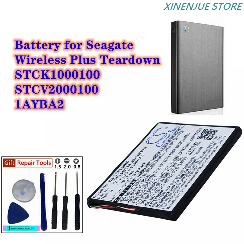 Аккумулятор 3 7 в/2800 мАч для Seagate 1AYBA2 1AYBA4 STCK1000100 STCV2000100 | Электроника