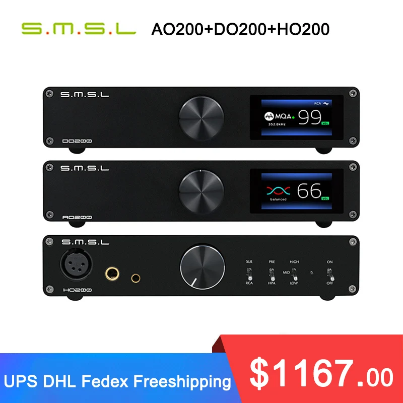 Smsl Ao200+smsl Do200+smsl Ho200,digital Amplifier Bluetooth+mqa