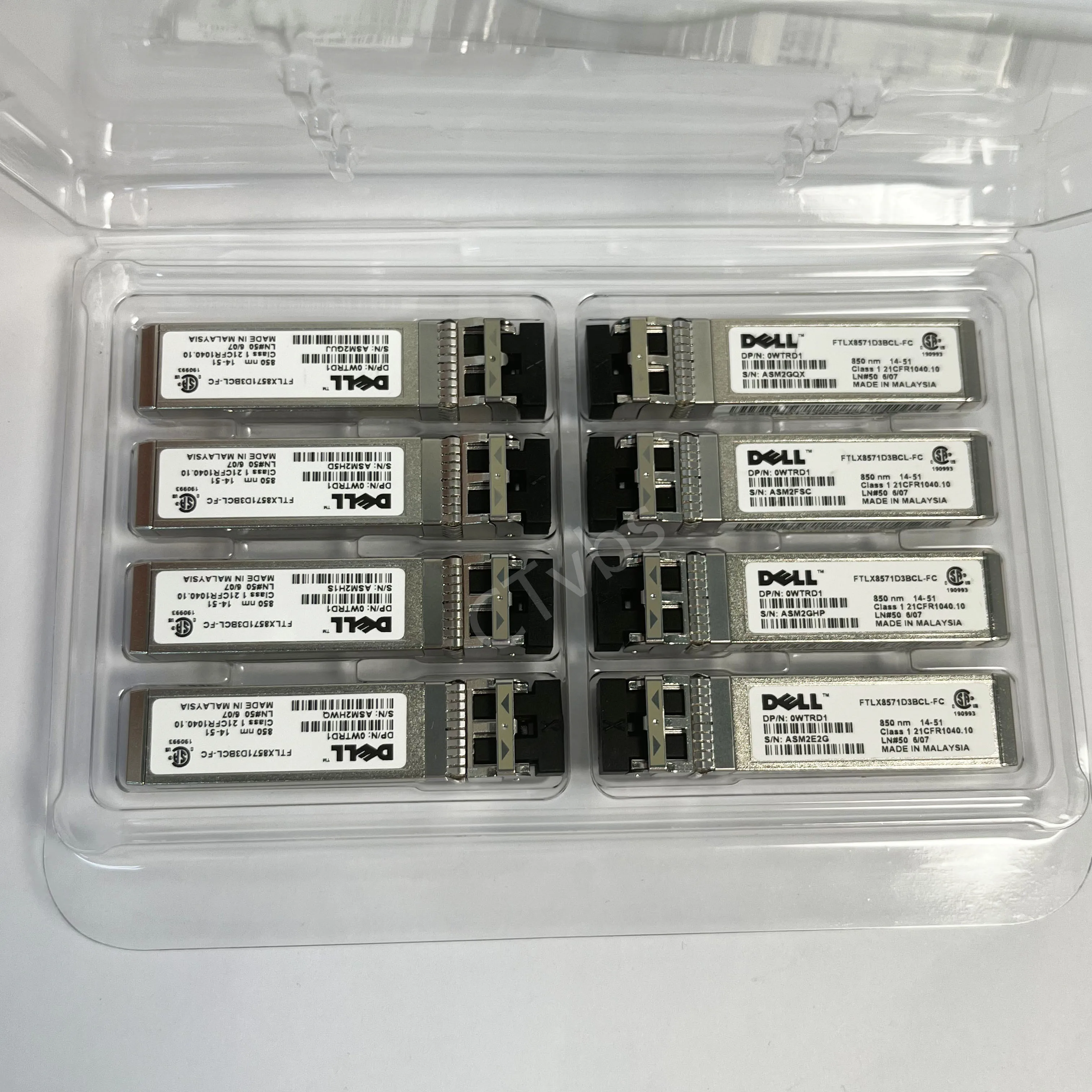 DELL 0WTRD1 SFP-10G-SR FTLX8574D3BCL-FC 850nm Fiber Optic Transceiver Module