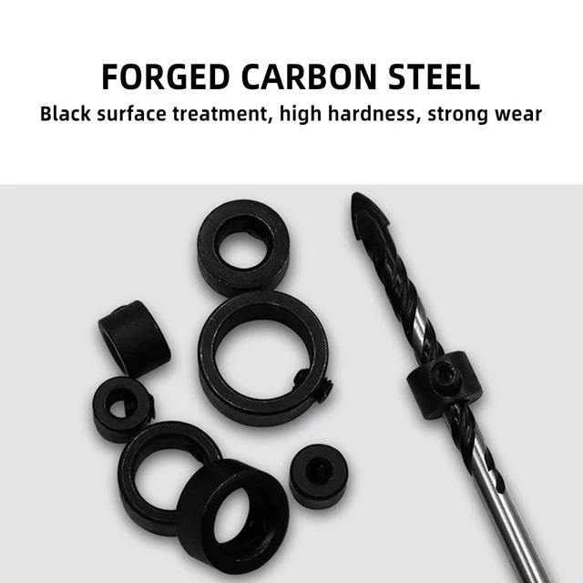 Butée De Profondeur Pour Foret - Kit 8 Bagues (3 à 16mm) Avec Clé Allen, Pour Perçage Précis Bois/métal