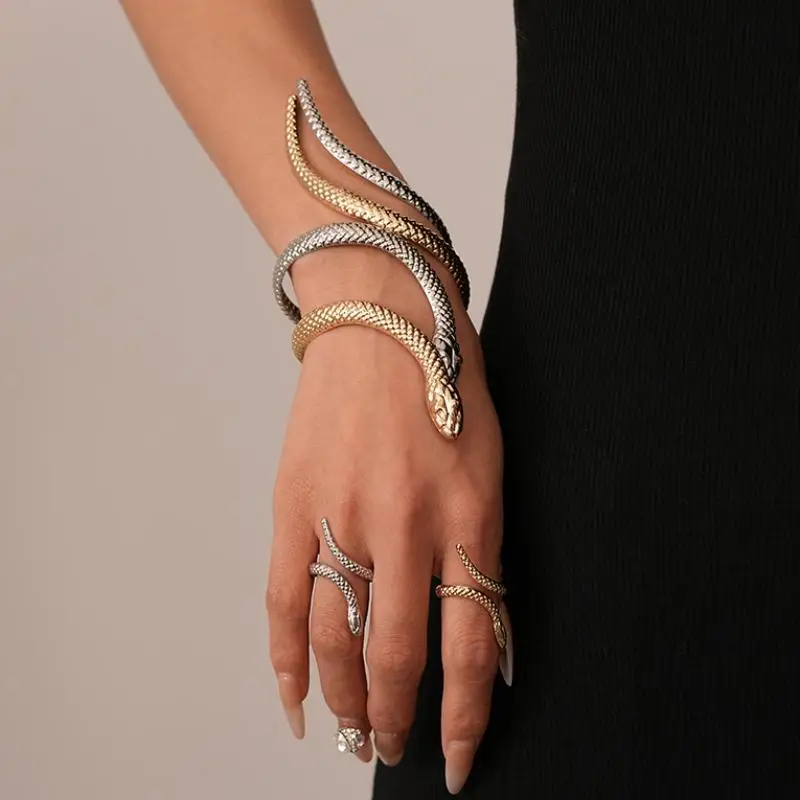 Set di gioielli punk - Dettaglio del design a serpente