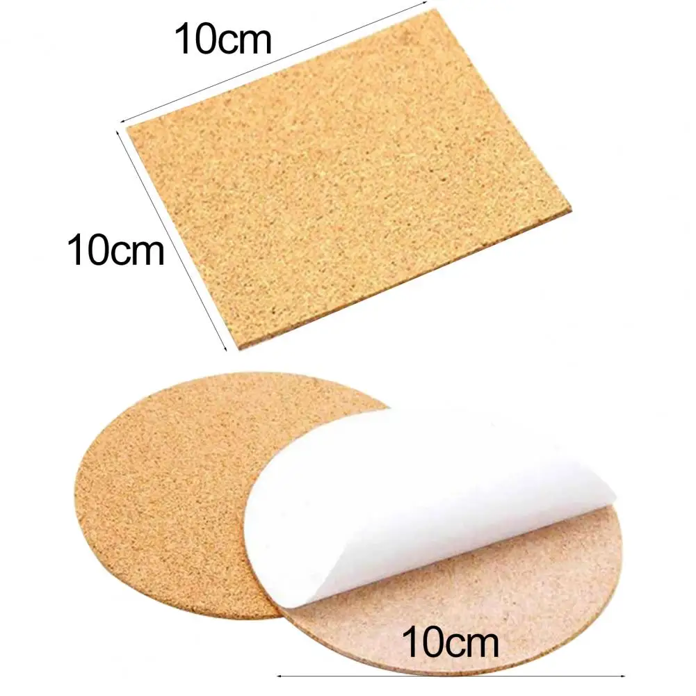 Durable High Quality Practical Cork Mat For Home Backing Coasters Cork DIY  Self-adhesive Sheet 100 X 100 X 1mm - AliExpress