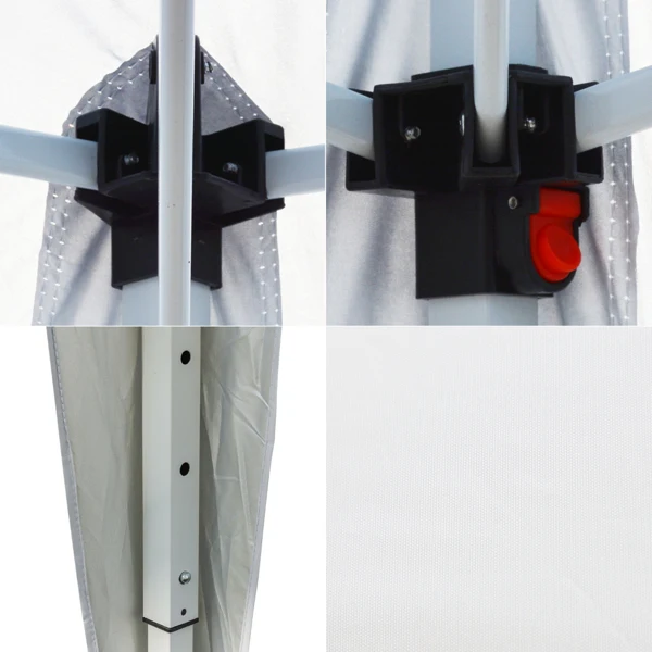  10*10ft 白色 4片面-2个门2个窗 折叠棚 牛津布   喷塑铁管 LT 便携-87