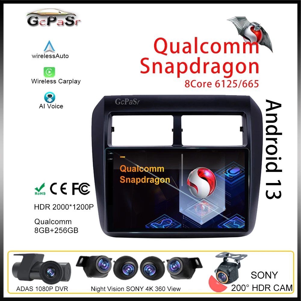 Qualcomm Android Per Toyota Agya Wigo 2012 - 2019 Autoradio Multimedia Player Monitor Head Touchscreen Autoradio Navigazione Gps