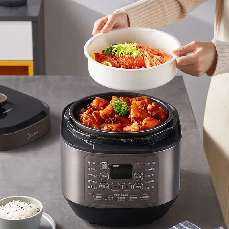 Household electric pressure cooker. New. 5L large capacity. new pressure cooker. Multifunction. Reservation. Automatic. 3