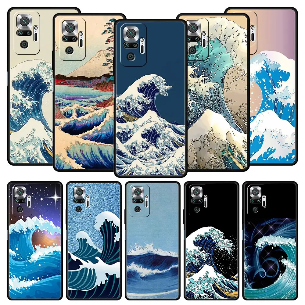 The Great Wave Art-Inspired Black Phone Case Cover