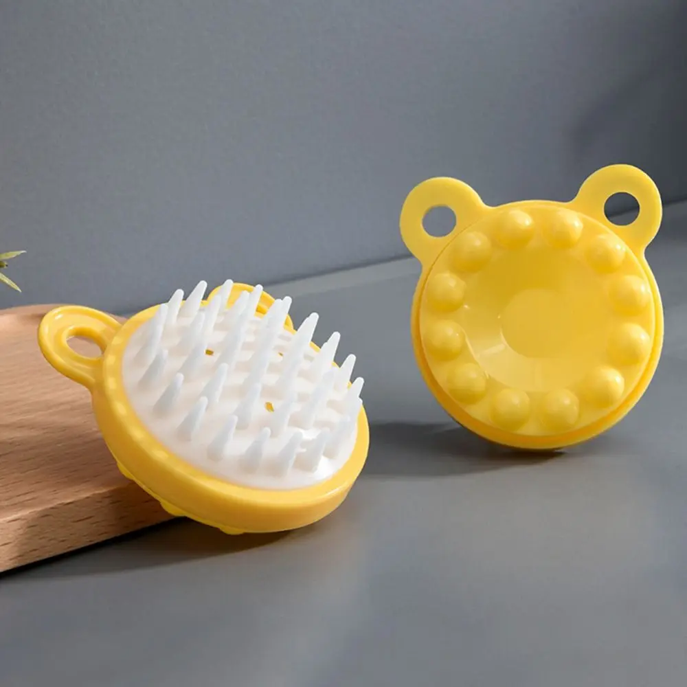 

4PCS Plastic Massage Comb New Bathing Tool Bathroom Product Shampoo Brush Silicone Round Scalp Massager
