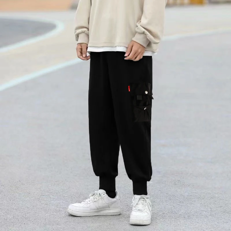 

Летние уличные серые штаны с волком, рабочие брюки, мужские свободные прямые штаны cleanfit, американские тактические плиссированные брюки