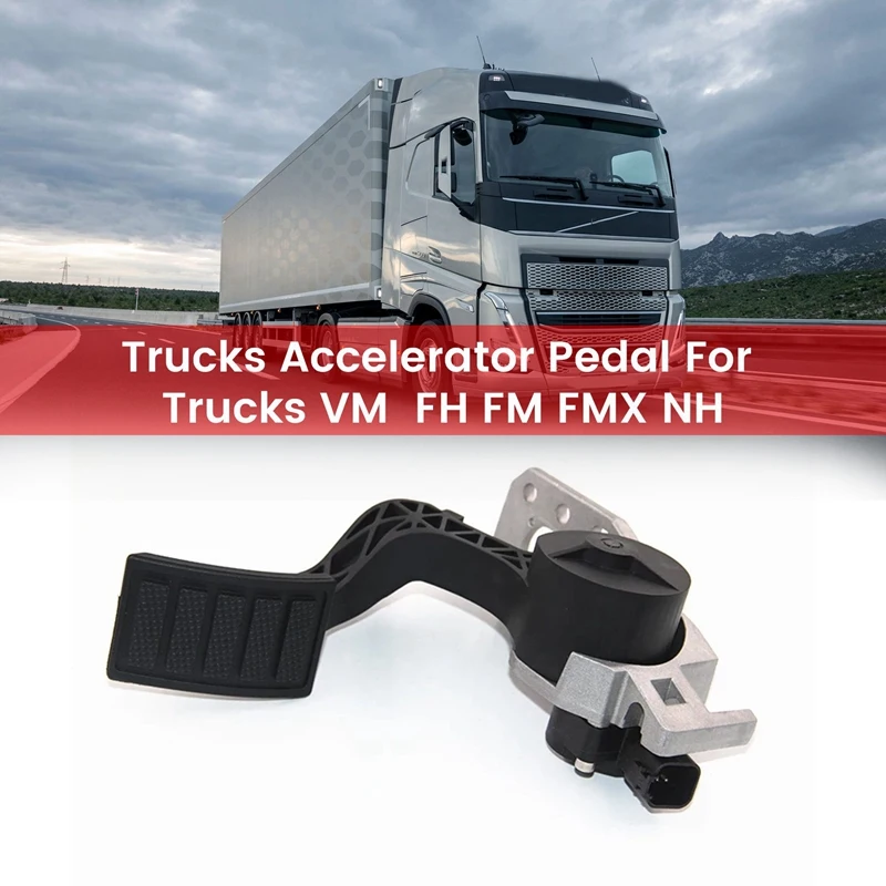 1 PCS Accelerator Pedal Black & Silver Auto Parts For Volvo Truck Electronic Gas Pedal 21915481 21116877 20893503 20574535