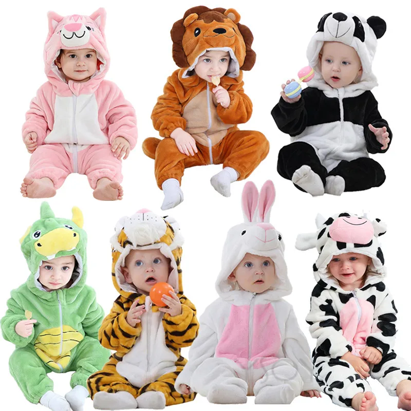 Kigurumi Unicorn Onesie One Piece Hooded Kids Pajamas Winter Flannel Overalls for Children Pyjamas Baby Girl Sleepwear Plush Pjs