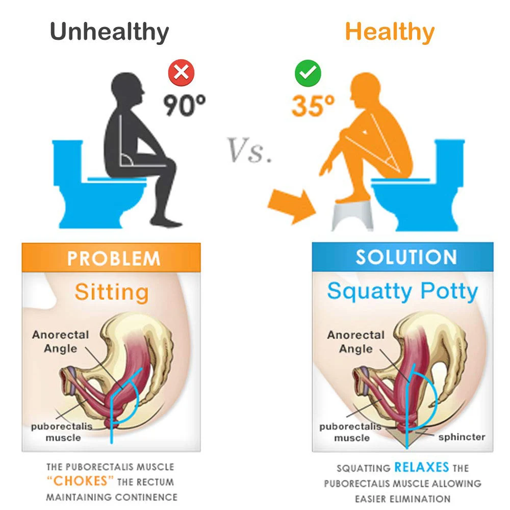 Folding Squatting Toilet Stool Non-Slip Foldable Bathroom Step Anti Constipation Squat Aid Kid Fold Foodstool